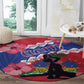 Haiti Neg Maron Round Carpet Coat Of Arms - Hisbicus Polynesian