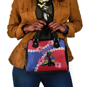 Haiti Neg Maron Shoulder Handbag Coat Of Arms - Hisbicus Polynesian