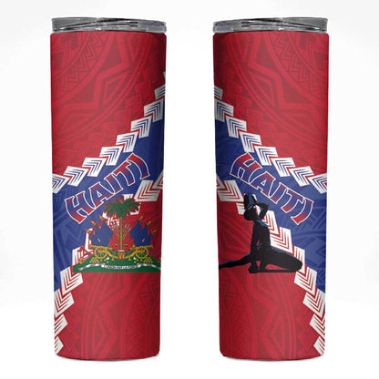 Haiti Neg Maron Skinny Tumbler Coat Of Arms - Hisbicus Polynesian