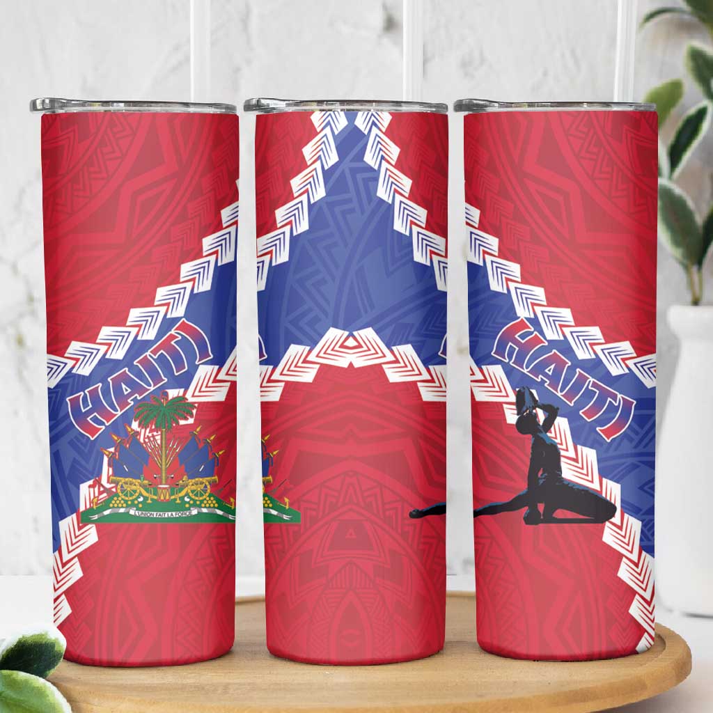 Haiti Neg Maron Skinny Tumbler Coat Of Arms - Hisbicus Polynesian
