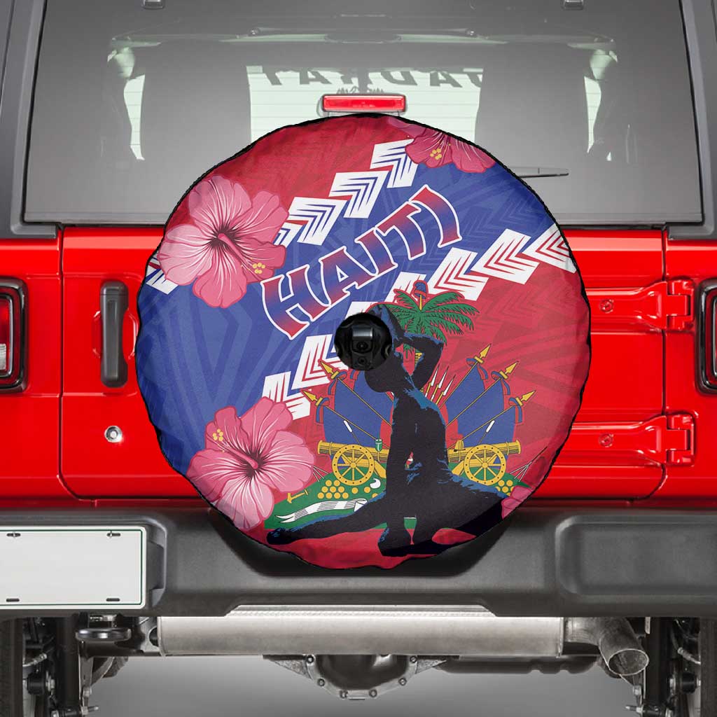 Haiti Neg Maron Spare Tire Cover Coat Of Arms - Hisbicus Polynesian