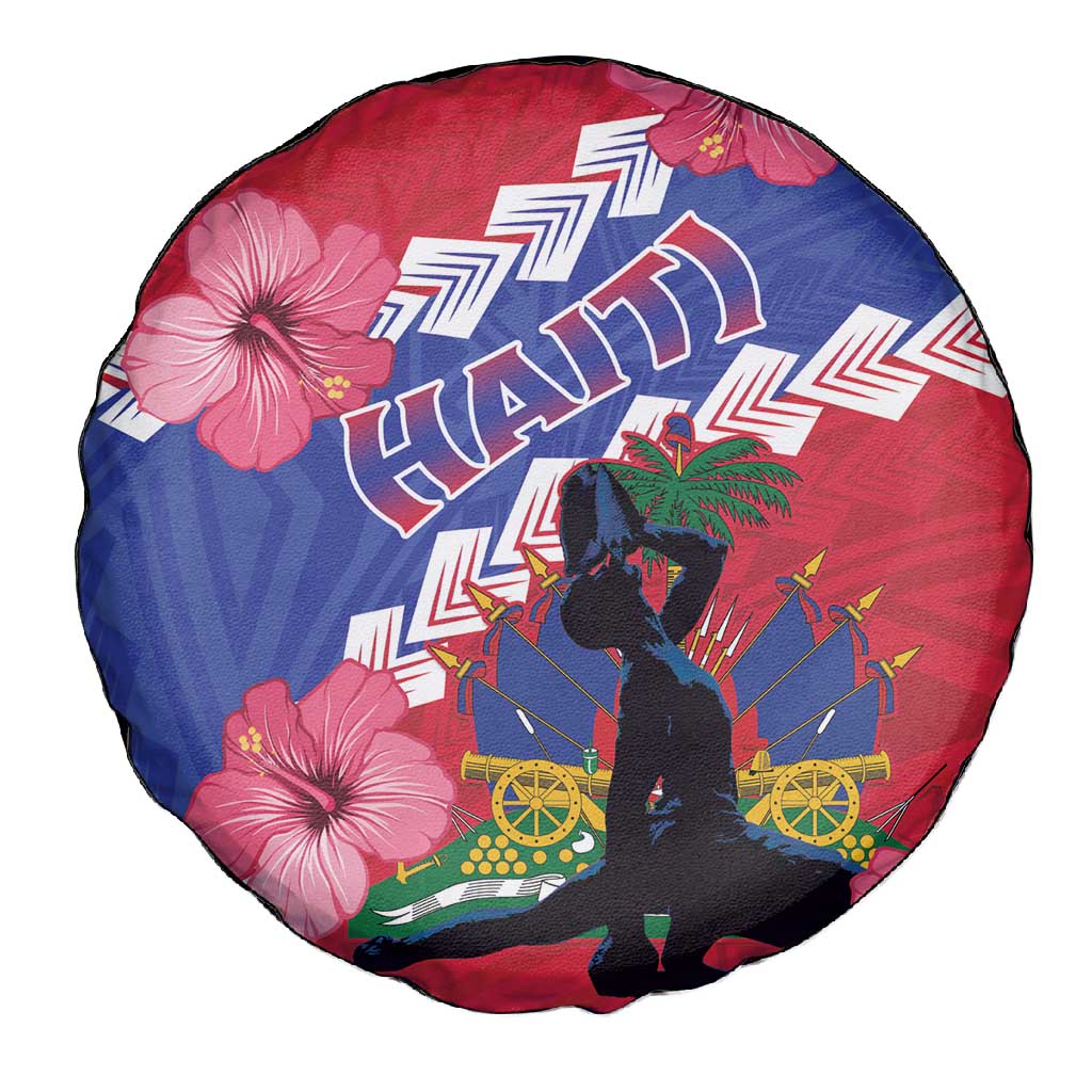 Haiti Neg Maron Spare Tire Cover Coat Of Arms - Hisbicus Polynesian