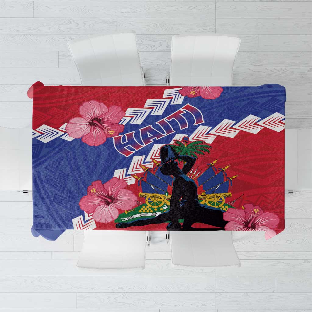 Haiti Neg Maron Tablecloth Coat Of Arms - Hisbicus Polynesian