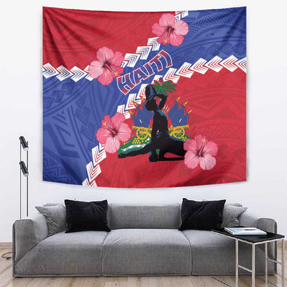 Haiti Neg Maron Tapestry Coat Of Arms - Hisbicus Polynesian