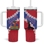 Haiti Neg Maron Tumbler With Handle Coat Of Arms - Hisbicus Polynesian