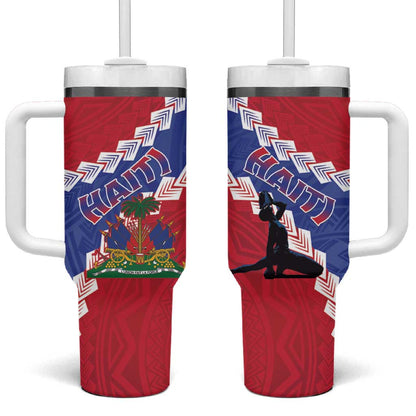 Haiti Neg Maron Tumbler With Handle Coat Of Arms - Hisbicus Polynesian