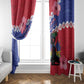 Haiti Neg Maron Window Curtain Coat Of Arms - Hisbicus Polynesian