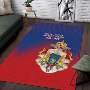 Personalized Anpi an Ayiti Area Rug Imperial Coat Of Arms Flag Style