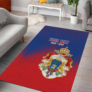Personalized Anpi an Ayiti Area Rug Imperial Coat Of Arms Flag Style