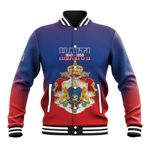 Personalized Anpi an Ayiti Baseball Jacket Imperial Coat Of Arms Flag Style
