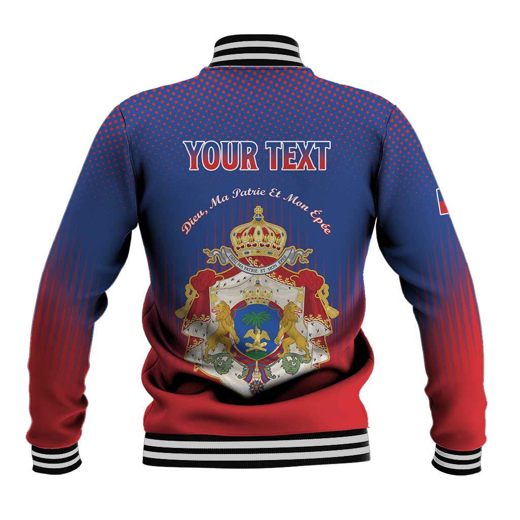Personalized Anpi an Ayiti Baseball Jacket Imperial Coat Of Arms Flag Style