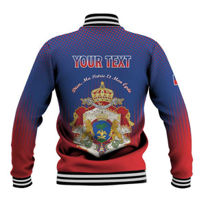 Personalized Anpi an Ayiti Baseball Jacket Imperial Coat Of Arms Flag Style