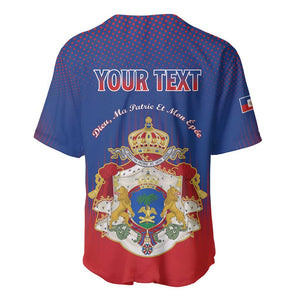 Personalized Anpi an Ayiti Baseball Jersey Imperial Coat Of Arms Flag Style