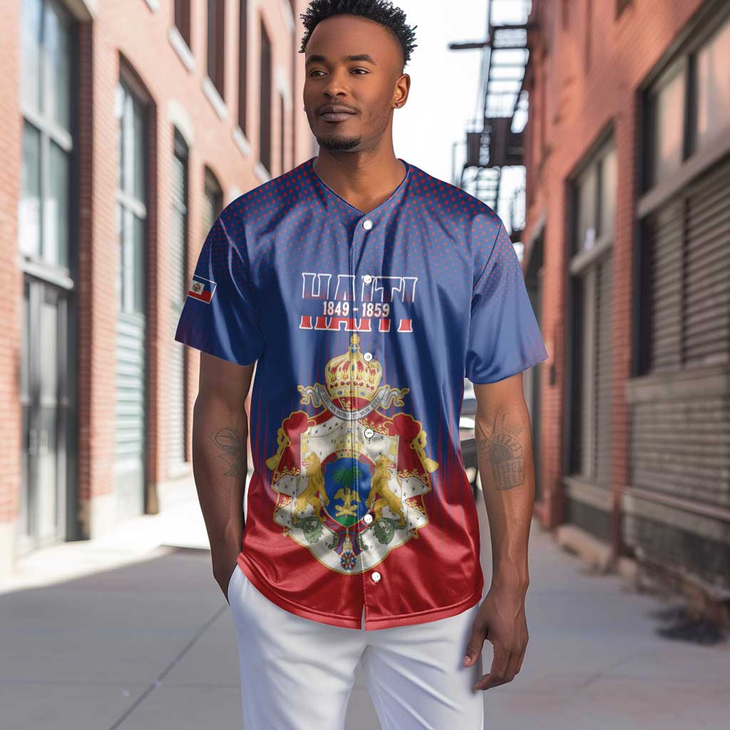 Personalized Anpi an Ayiti Baseball Jersey Imperial Coat Of Arms Flag Style