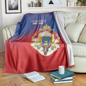 Personalized Anpi an Ayiti Blanket Imperial Coat Of Arms Flag Style