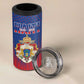 Personalized Anpi an Ayiti 4 in 1 Can Cooler Tumbler Imperial Coat Of Arms Flag Style