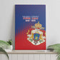 Personalized Anpi an Ayiti Canvas Wall Art Imperial Coat Of Arms Flag Style