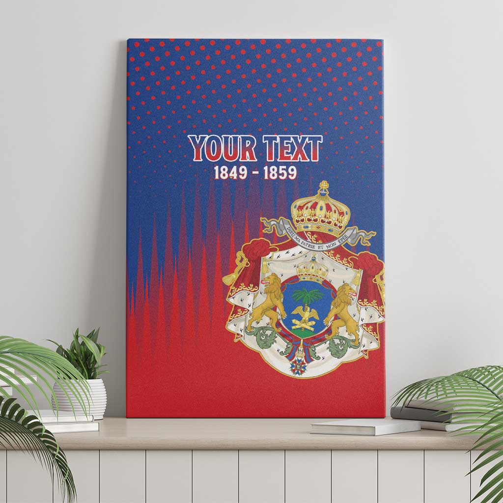 Personalized Anpi an Ayiti Canvas Wall Art Imperial Coat Of Arms Flag Style