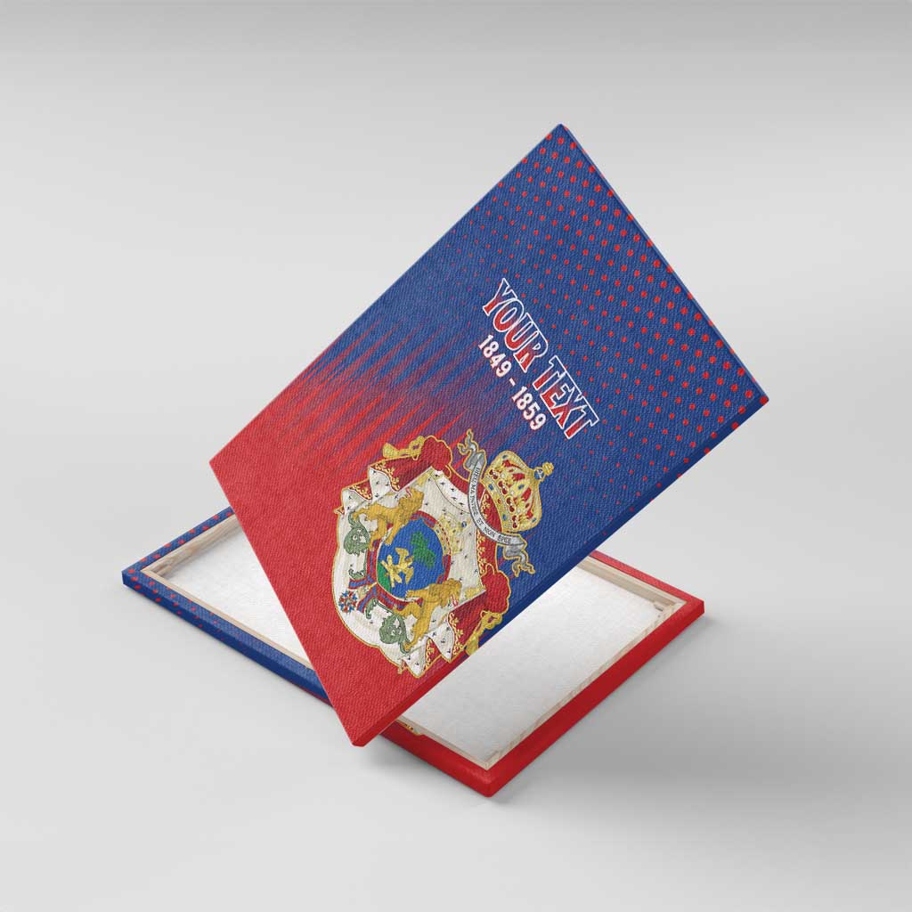 Personalized Anpi an Ayiti Canvas Wall Art Imperial Coat Of Arms Flag Style
