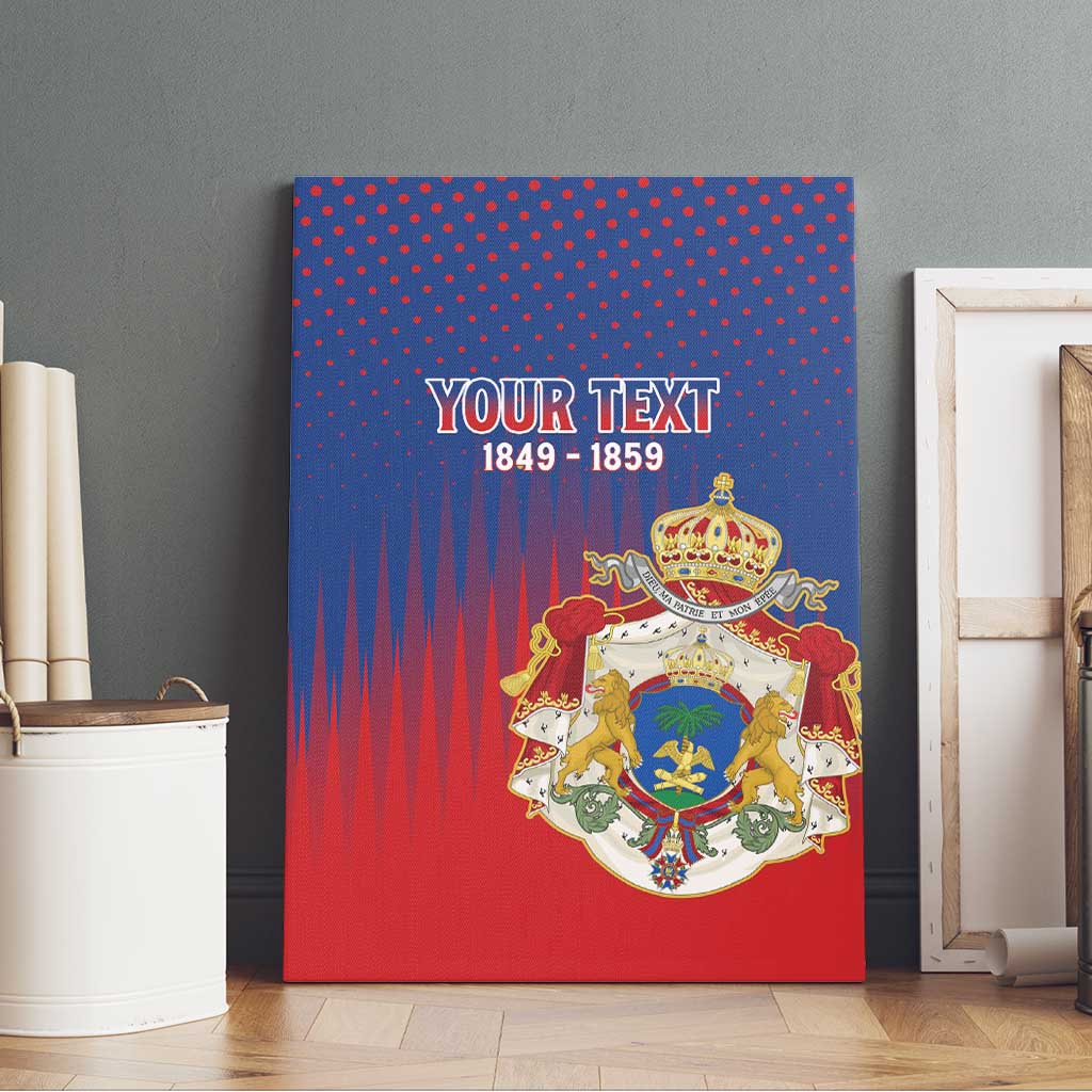 Personalized Anpi an Ayiti Canvas Wall Art Imperial Coat Of Arms Flag Style