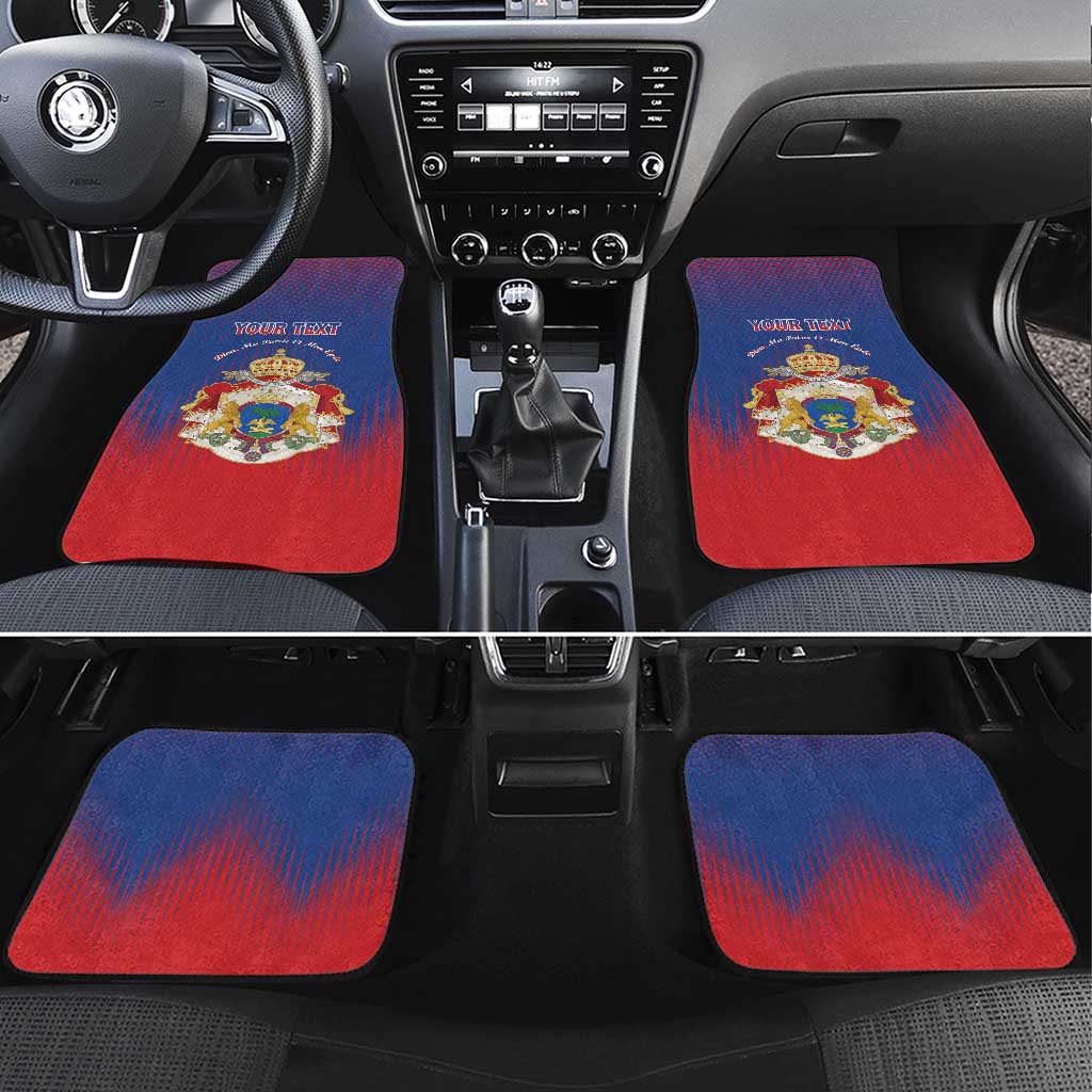 Personalized Anpi an Ayiti Car Mats Imperial Coat Of Arms Flag Style