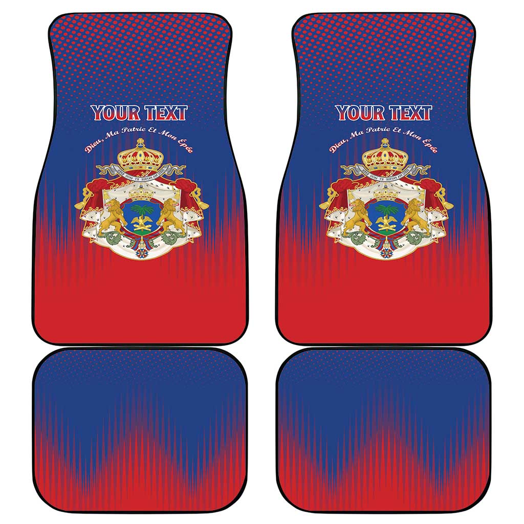 Personalized Anpi an Ayiti Car Mats Imperial Coat Of Arms Flag Style
