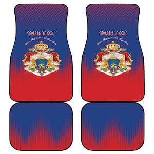 Personalized Anpi an Ayiti Car Mats Imperial Coat Of Arms Flag Style