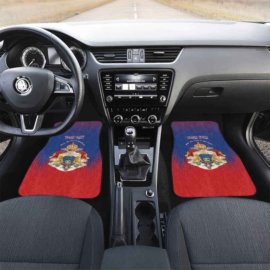 Personalized Anpi an Ayiti Car Mats Imperial Coat Of Arms Flag Style