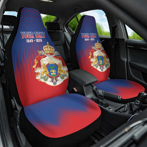 Personalized Anpi an Ayiti Car Seat Cover Imperial Coat Of Arms Flag Style