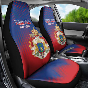 Personalized Anpi an Ayiti Car Seat Cover Imperial Coat Of Arms Flag Style