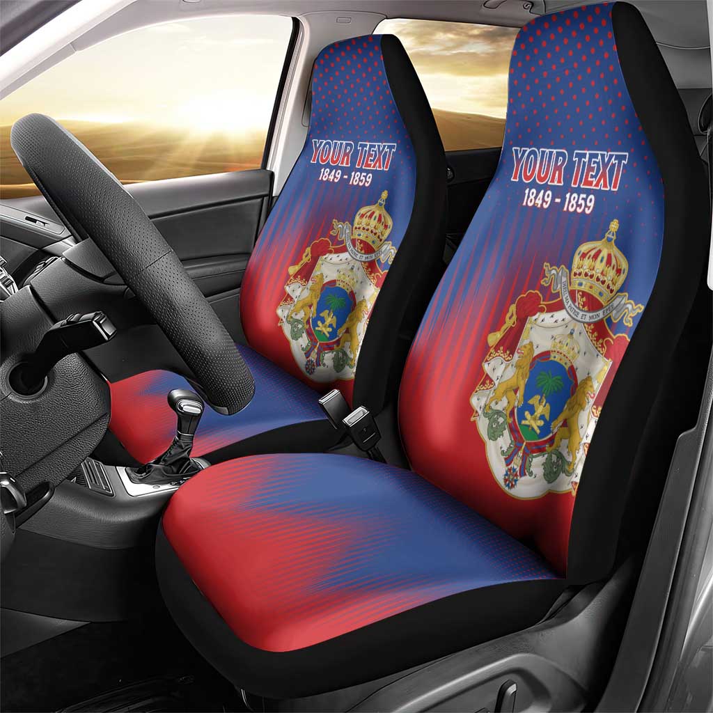 Personalized Anpi an Ayiti Car Seat Cover Imperial Coat Of Arms Flag Style