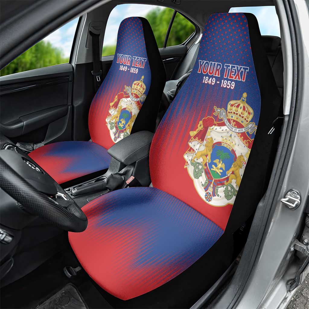 Personalized Anpi an Ayiti Car Seat Cover Imperial Coat Of Arms Flag Style