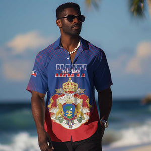 Personalized Anpi an Ayiti Hawaiian Shirt Imperial Coat Of Arms Flag Style