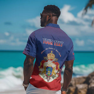 Personalized Anpi an Ayiti Hawaiian Shirt Imperial Coat Of Arms Flag Style