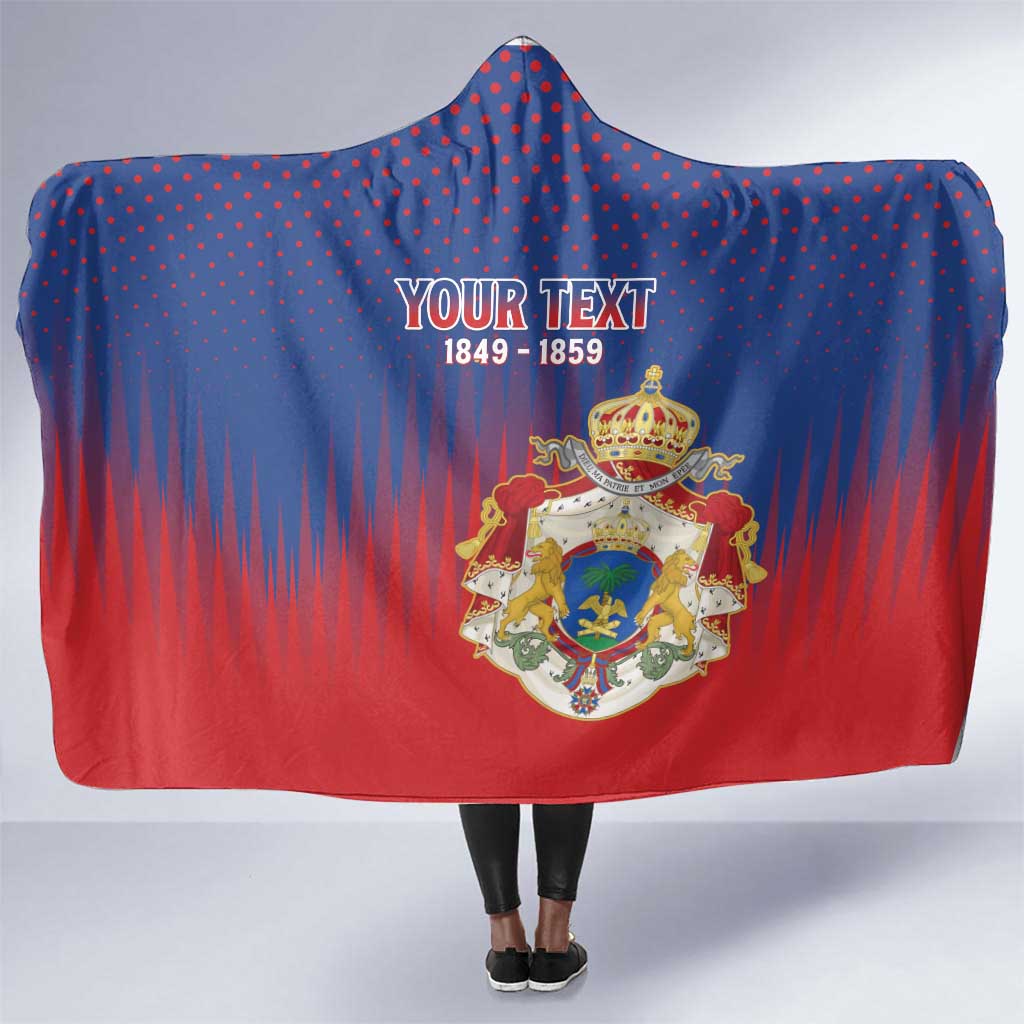 Personalized Anpi an Ayiti Hooded Blanket Imperial Coat Of Arms Flag Style