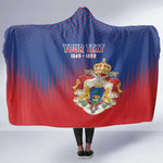 Personalized Anpi an Ayiti Hooded Blanket Imperial Coat Of Arms Flag Style