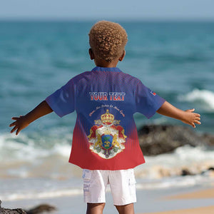 Personalized Anpi an Ayiti Kid Hawaiian Shirt Imperial Coat Of Arms Flag Style