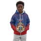 Personalized Anpi an Ayiti Kid Hoodie Imperial Coat Of Arms Flag Style