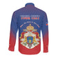 Personalized Anpi an Ayiti Long Sleeve Button Shirt Imperial Coat Of Arms Flag Style