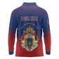 Personalized Anpi an Ayiti Long Sleeve Polo Shirt Imperial Coat Of Arms Flag Style