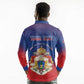 Personalized Anpi an Ayiti Long Sleeve Polo Shirt Imperial Coat Of Arms Flag Style