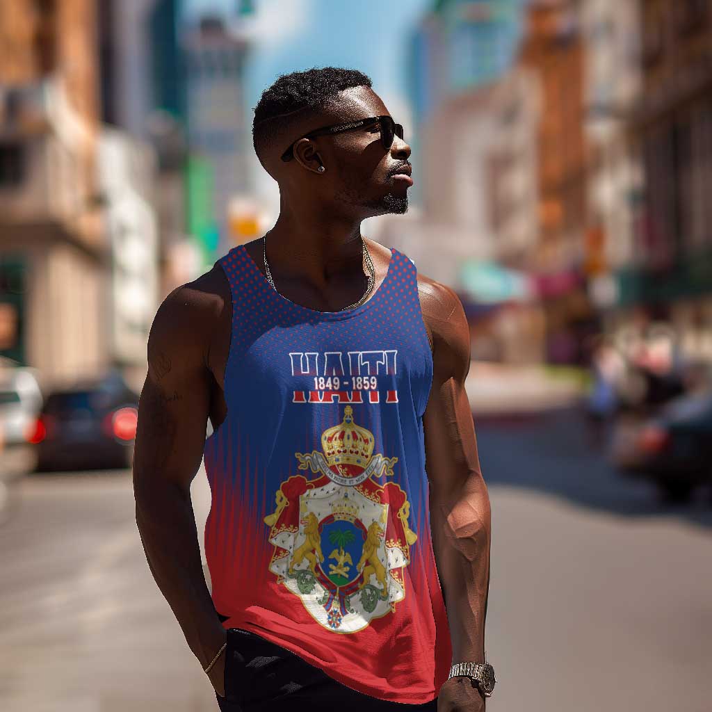 Personalized Anpi an Ayiti Men Tank Top Imperial Coat Of Arms Flag Style