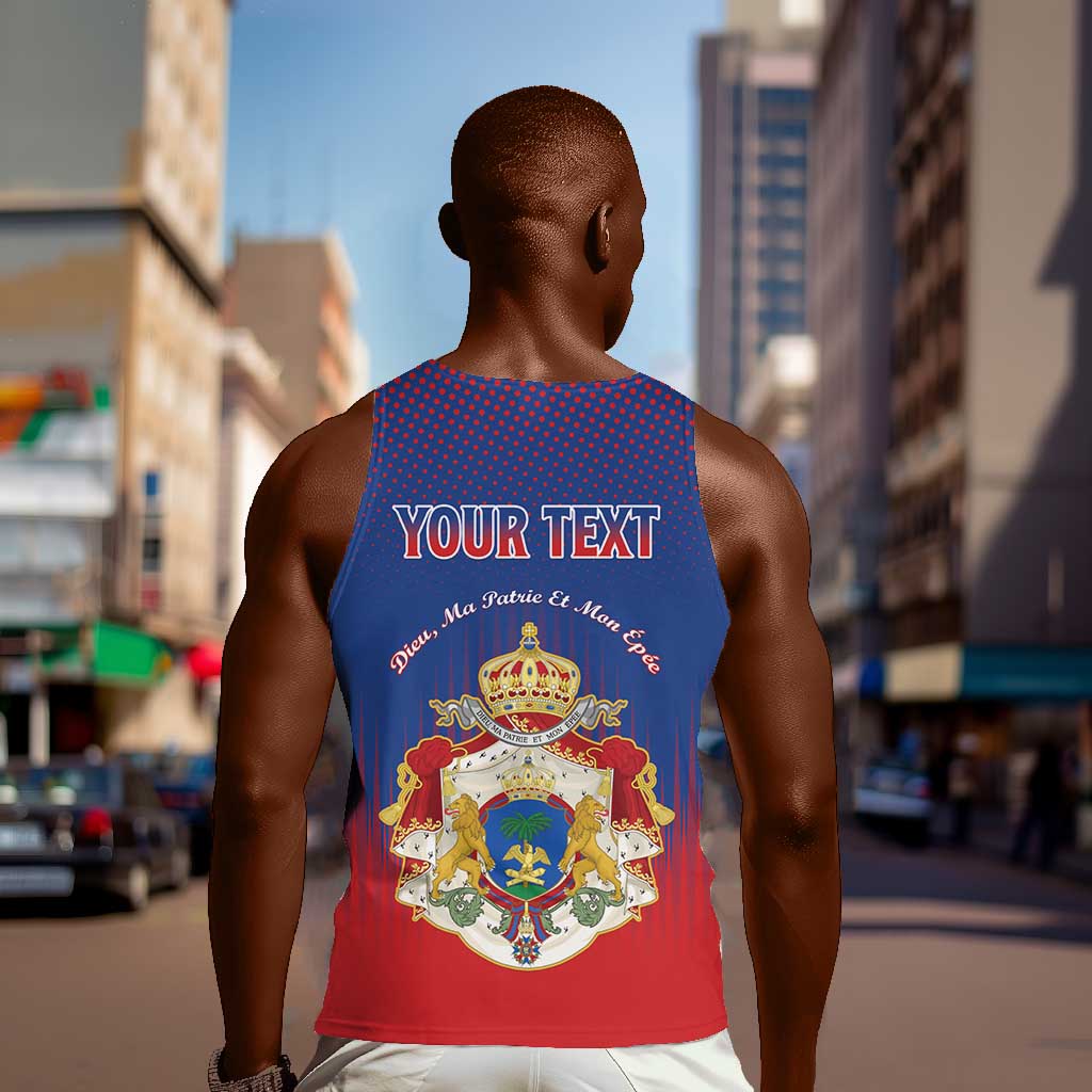 Personalized Anpi an Ayiti Men Tank Top Imperial Coat Of Arms Flag Style