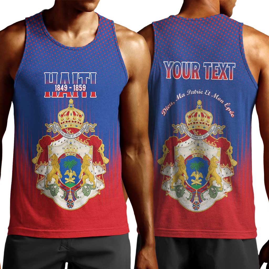 Personalized Anpi an Ayiti Men Tank Top Imperial Coat Of Arms Flag Style