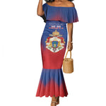 Personalized Anpi an Ayiti Mermaid Dress Imperial Coat Of Arms Flag Style