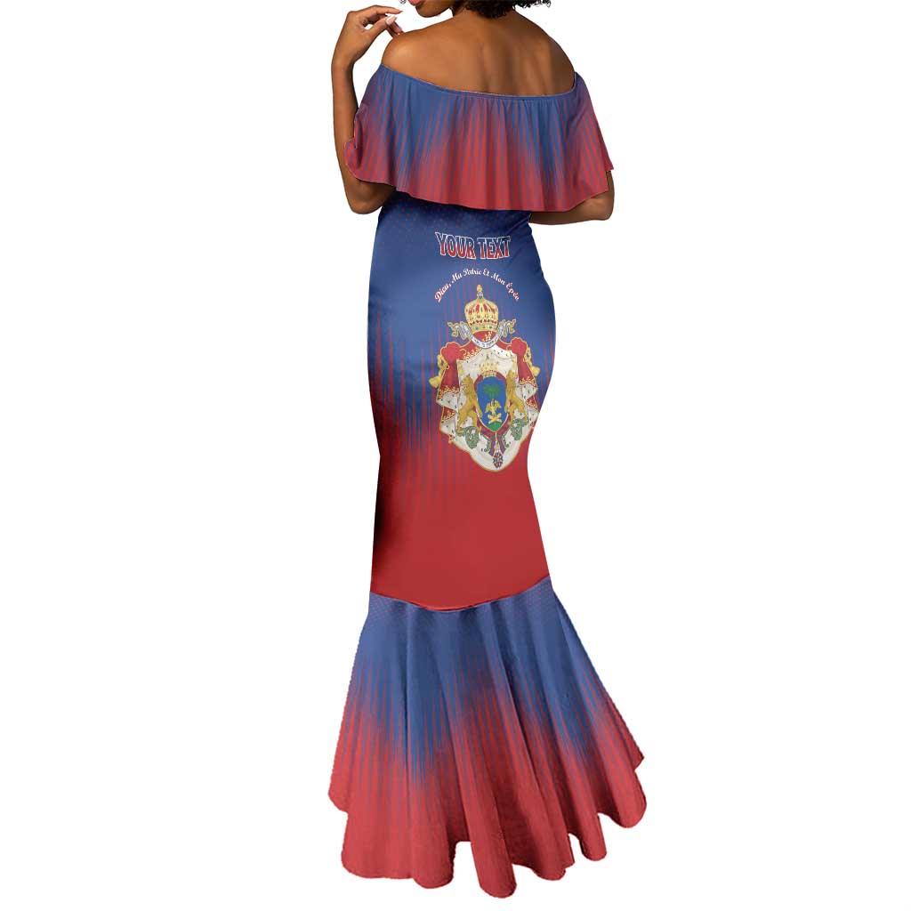 Personalized Anpi an Ayiti Mermaid Dress Imperial Coat Of Arms Flag Style