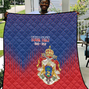 Personalized Anpi an Ayiti Quilt Imperial Coat Of Arms Flag Style