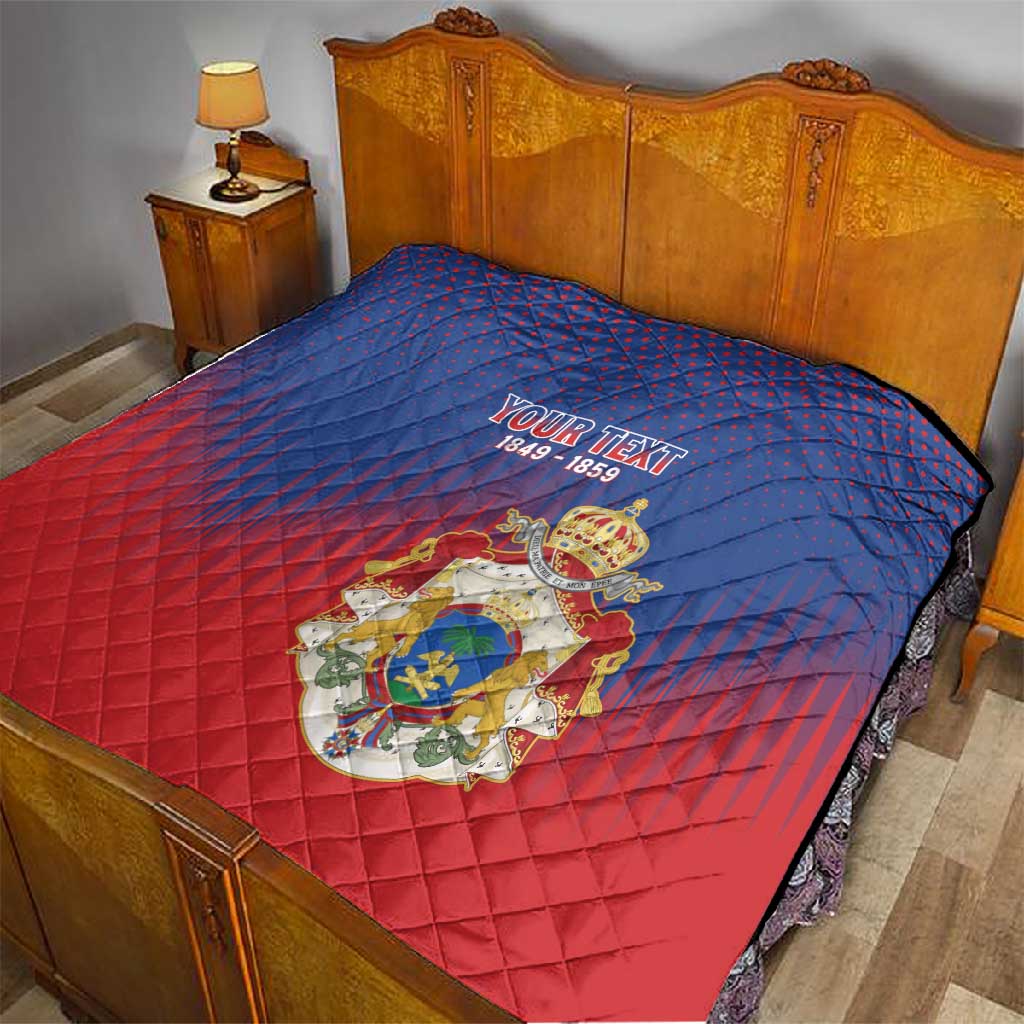 Personalized Anpi an Ayiti Quilt Imperial Coat Of Arms Flag Style