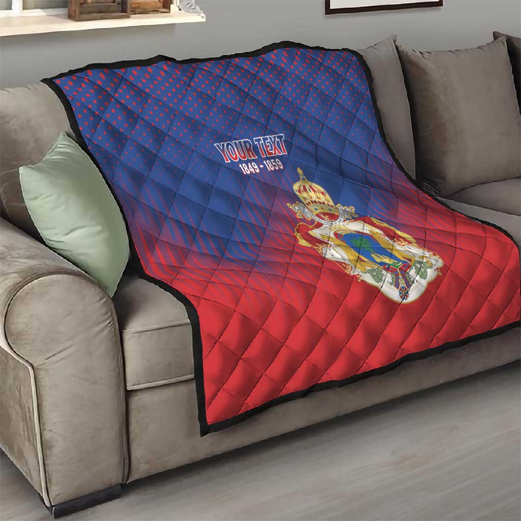 Personalized Anpi an Ayiti Quilt Imperial Coat Of Arms Flag Style