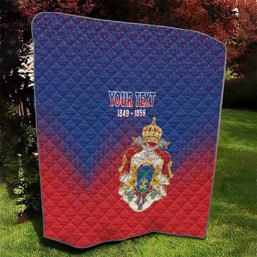 Personalized Anpi an Ayiti Quilt Imperial Coat Of Arms Flag Style
